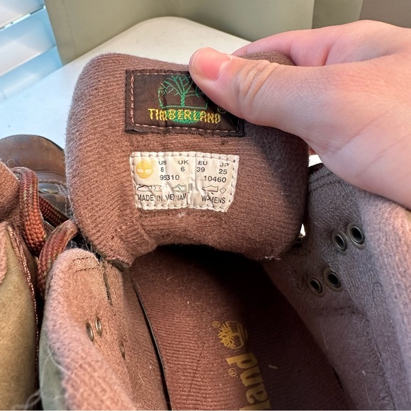 Timberland Women’s Brown Leather Lace Up High Top Euro Hiker Hiking Boots - Picture 6 of 9